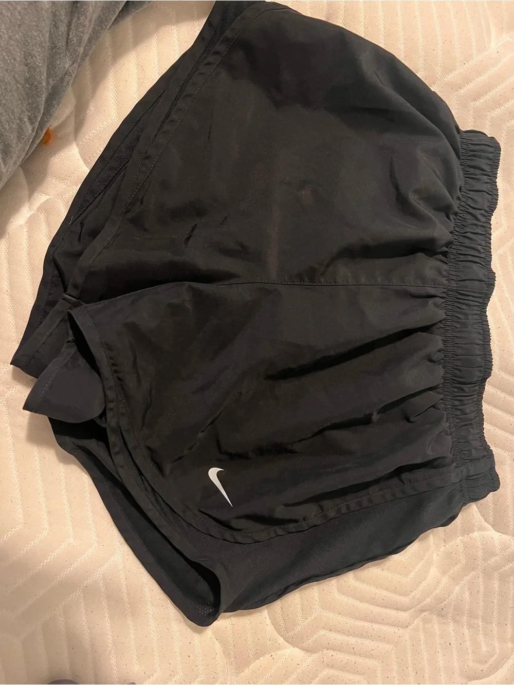 Nike Women's Dark Gray Elastic-Waist Athletic Shorts